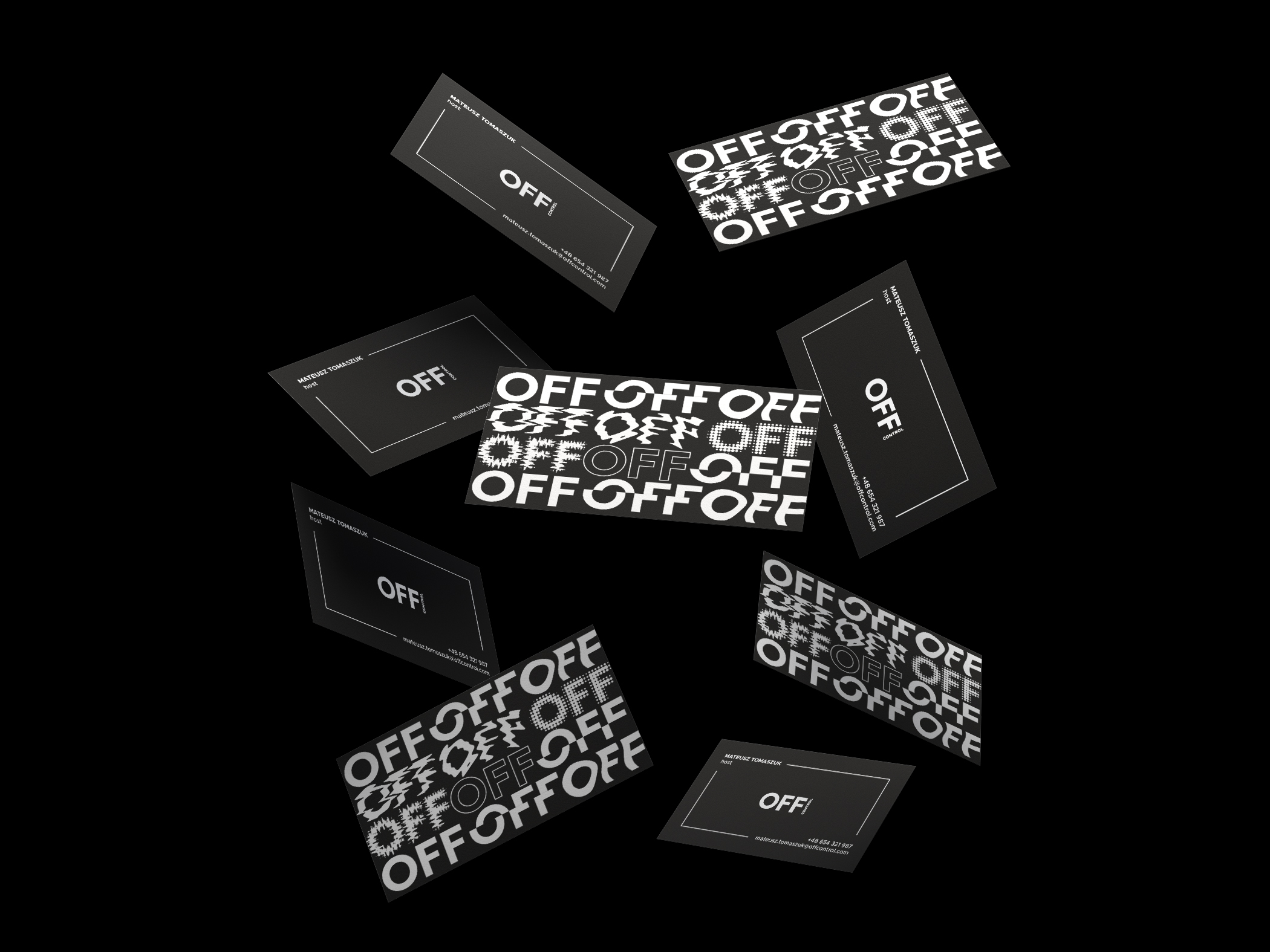 Floating Business Cards Mockup by Anthony Boyd Graphics