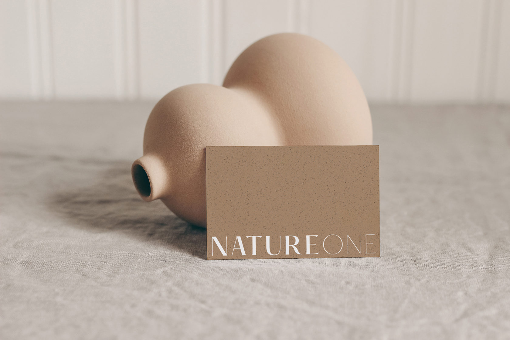 Closeup,Of,Blank,Business,Card,And,Modern,Organic,Shaped,Ceramic